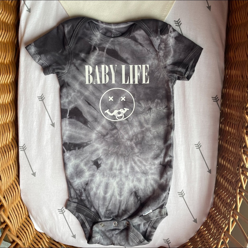 Baby girl clothes, baby boy clothes, Nirvana inspired onesie,